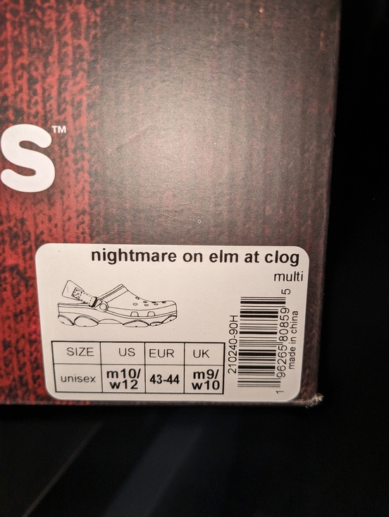 Crocs “Nightmare on Elm Street” Platform Clogs | Plaid Horror Theme | Unisex M10 main image 6